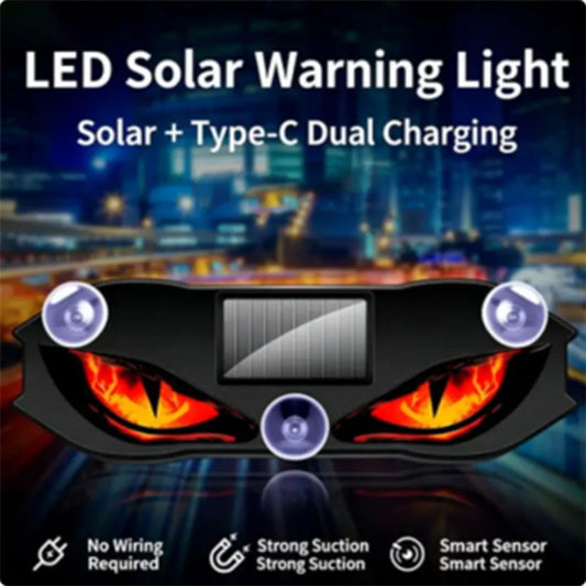 🔥 -50% Heute 🚗🔆 Solar-LED-Warnleuchte fürs Auto