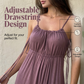 🔥 -50% Heute 👗 Damenkleid mit Spaghettiträgern & Kordelzug