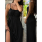 🔥 -50% Heute 👗 Damenkleid mit Spaghettiträgern & Kordelzug