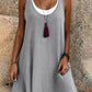 🔥 Heute -50 %! 👗 Damen-Tanktop-Kleid in Layering-Optik
