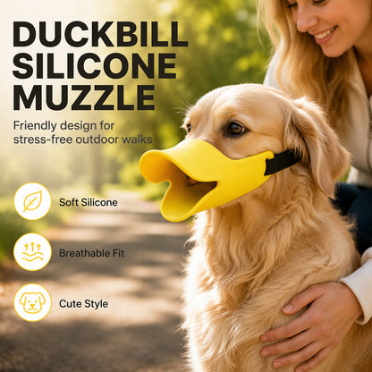 🔥 Heute -50 %! 🦆 Niedlicher Silikon-Hundemaulkorb im Entenschnabel-Design