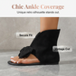 Retro-Sandalen mit geteilter Zehenpartie und großer Schleife