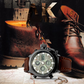 Vintage-Wasserdichte Mechanische Uhr mit Doppelanzeige