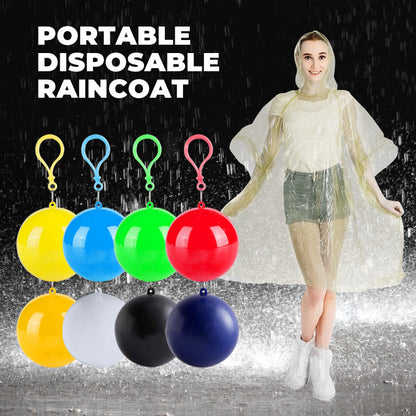 Einweg-Regenjacke in Mini-Kugelform (1 kaufen, 1 gratis）