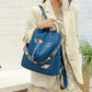 Rucksack aus wasserfestem Oxford-Stoff mit Blumenstickerei