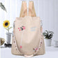 Rucksack aus wasserfestem Oxford-Stoff mit Blumenstickerei
