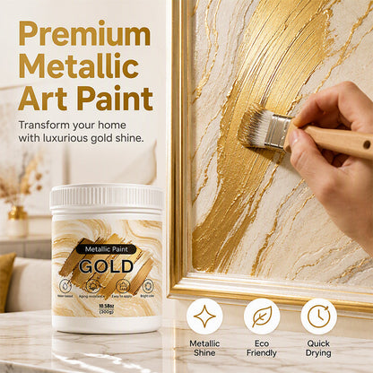 Wetterfeste Metallic-Farbe in Silber und Gold für Wände
