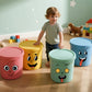 4 Bögen mit lustigen Smiley-Aufklebern