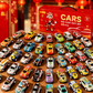 Faltbare Spielzeugauto-Garage mit 48 Rückziehautos-Gcom