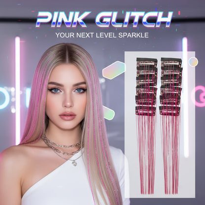 🏆Blitzangebot: 49 % Rabatt! ⚡ Über 50.000 verkauft! Fast ausverkauft – ✨Clip-in Glitzerhaar-Extensions (12er-Set)