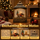 Weihnachts-Nachtlicht im Vintage-Stil mit Schneefallmotiv