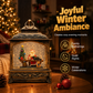 Weihnachts-Nachtlicht im Vintage-Stil mit Schneefallmotiv