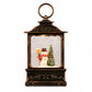 Weihnachts-Nachtlicht im Vintage-Stil mit Schneefallmotiv