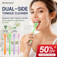 Dual-Sided Silicone Tongue Scraper