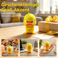 3D-gedruckter wütender gelber Ente-Schreibtischspielzeug