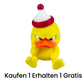 3D-gedruckter wütender gelber Ente-Schreibtischspielzeug