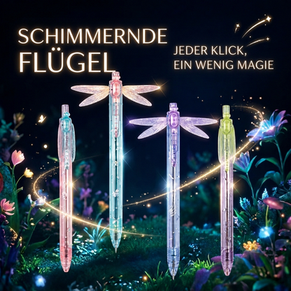 🦋 Einziehbarer Dragonfly-Gelstift ✍️ | Glatte Schrift & Einhandbedienung