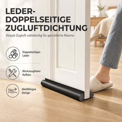 Verschleißfester Leder-Türunterzug zum Selbermachen, winddicht und insektenschützend, Dichtungsstreifen für Schlafzimmertür unten