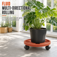 Round Plant Caddy with Universal Wheels